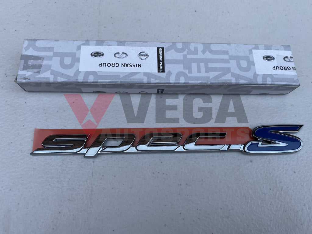 'Spec S' Emblem Badge Black Chrome to suit JDM Nissan Silvia S15 - Vega Autosports