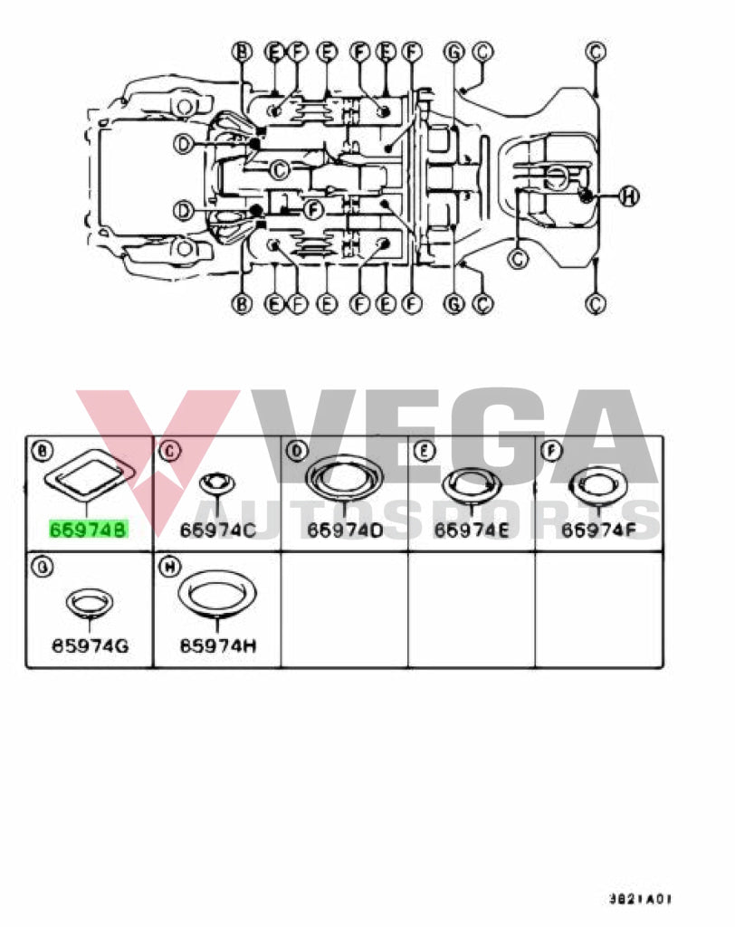 Steel Body Plug (44X61Mm) To Suit Mitsubishi Lancer Evolution 1 - 6 Mb103117 Nuts / Bolts Screws