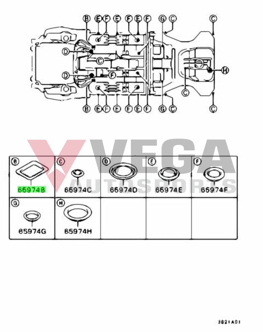 Steel Body Plug (44X61Mm) To Suit Mitsubishi Lancer Evolution 1 - 6 Mb103117 Nuts / Bolts Screws