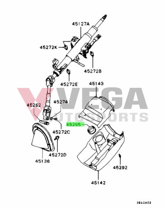 Steering Column Cover Grommet To Suit Mitsubishi Lancer Evolution 1 - 9 Mb522123 Interior