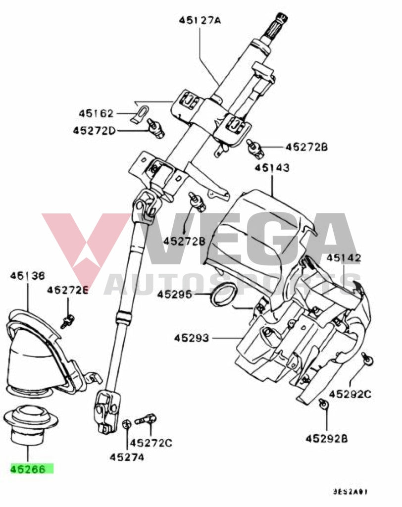 Steering Column Grommet To Suit Mitsubishi Lancer Evolution 7 / 8 9 Ct9A Mr449901 And Suspension