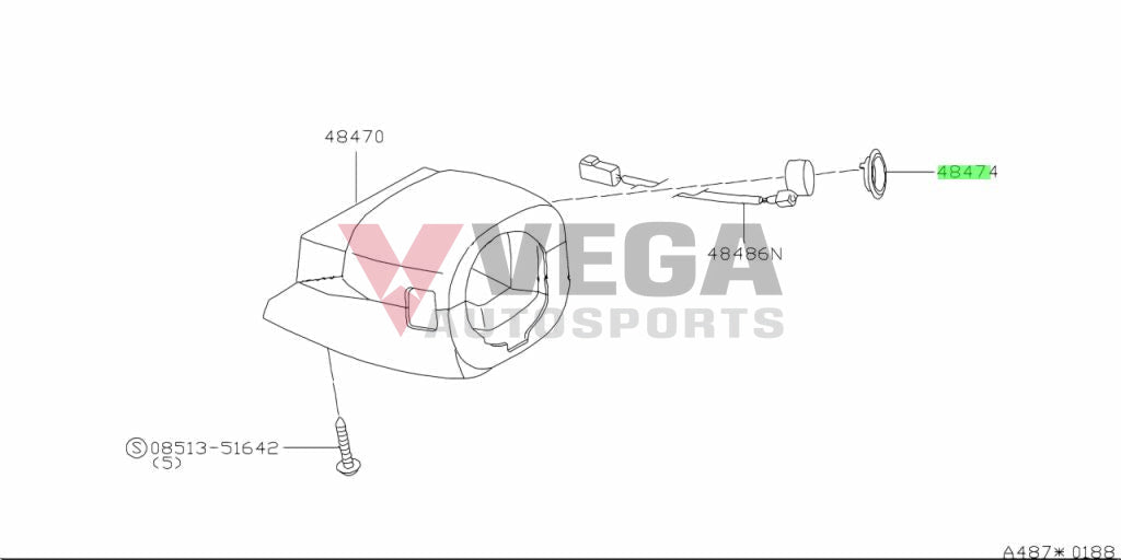 Steering Column Lock Cover To Suit Nissan Skyline Er34 484745L302 Interior