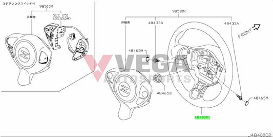 Steering Wheel Assembly to suit Nissan 370Z 09-20 48430-1EA0A Steering and Suspension