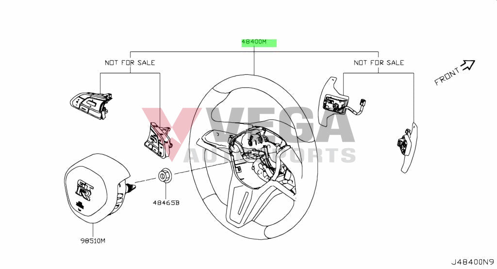 Steering Wheel Body To Suit Nissan R35 Gtr Nismo 2016~Onwards 48430-6Av2A Interior