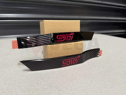 ’STI’ Black Fender Badge Emblem Pair to suit Subaru WRX STI 08-14 / WRX 11-14 ST91123ZR020 / ST91123ZR030 Emblems