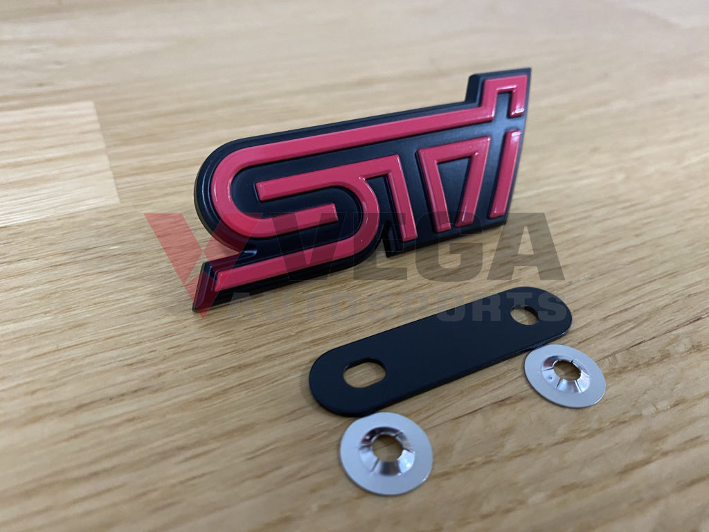 Sti Emblem Front Grill To Suit Subaru Impreza Gdb Gdf Wrx Sti 2003-2007 Emblems Badges And Decals