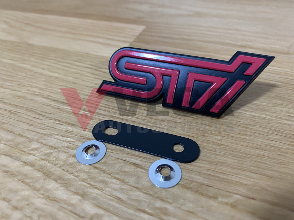 Sti Emblem Front Grill To Suit Subaru Impreza Gdb Gdf Wrx Sti 2003-2007 Emblems Badges And Decals