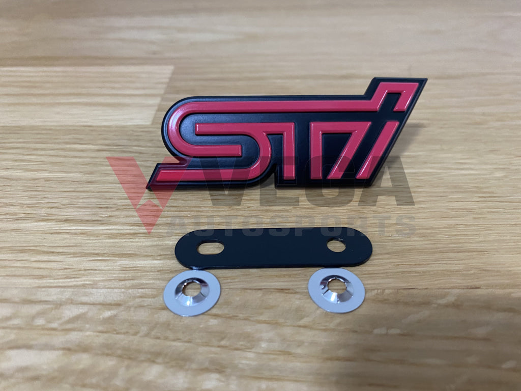 Sti Emblem Front Grill To Suit Subaru Impreza Gdb Gdf Wrx Sti 2003-2007 Emblems Badges And Decals