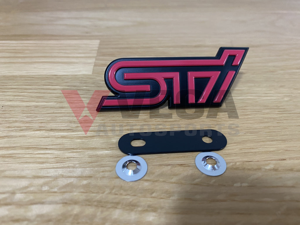 Sti Emblem Front Grill To Suit Subaru Impreza Gdb Gdf Wrx Sti 2003-2007 Emblems Badges And Decals