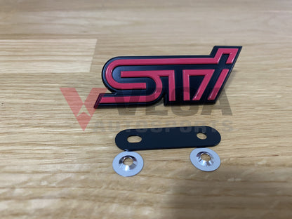 Sti Emblem Front Grill To Suit Subaru Impreza Gdb Gdf Wrx Sti 2003-2007 Emblems Badges And Decals