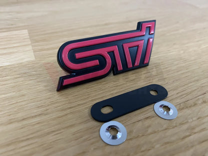 Sti Emblem Front Grill To Suit Subaru Impreza Gdb Gdf Wrx Sti 2003-2007 Emblems Badges And Decals