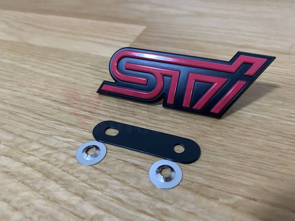 Sti Emblem Front Grill To Suit Subaru Impreza Gdb Gdf Wrx Sti 2003-2007 Emblems Badges And Decals