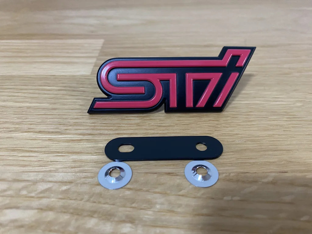 Sti Emblem Front Grill To Suit Subaru Impreza Gdb Gdf Wrx Sti 2003-2007 Emblems Badges And Decals