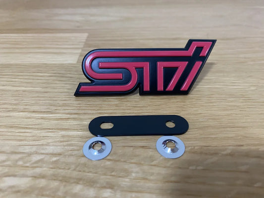 Sti Emblem Front Grill To Suit Subaru Impreza Gdb Gdf Wrx Sti 2003-2007 Emblems Badges And Decals
