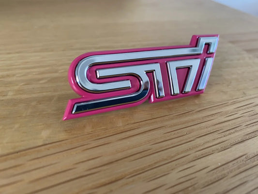 "STI" Front Grille Badge Emblem Ornament to suit Subaru Impreza WRX 2001 - 2004 - Vega Autosports