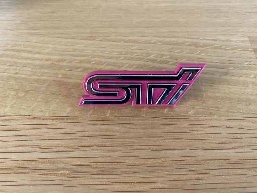 "STI" Front Grille Badge Emblem Ornament to suit Subaru Impreza WRX 2001 - 2004 - Vega Autosports