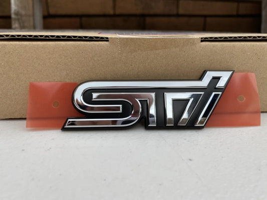 Sti Rear Emblem Badge Chrome To Suit Subaru Legacy S401 Emblems Badges And Decals