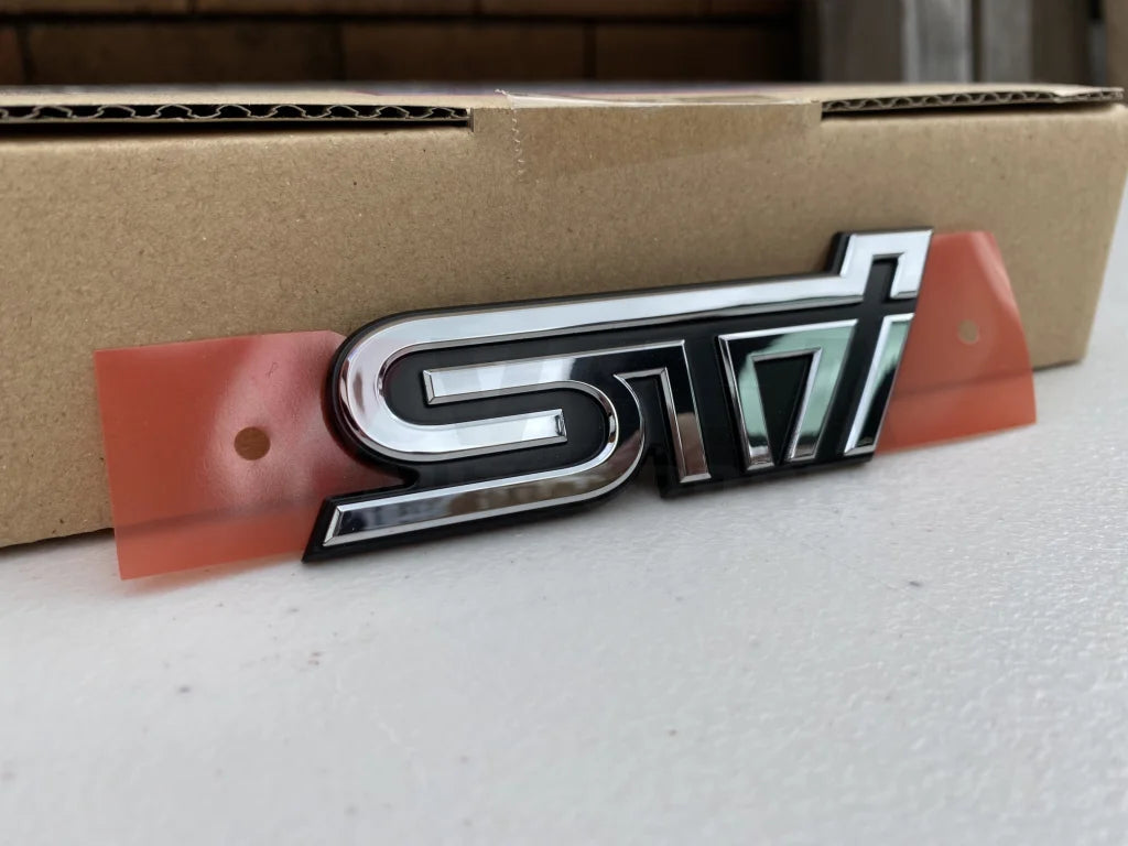 Sti Rear Emblem Badge Chrome To Suit Subaru Legacy S401 Emblems Badges And Decals