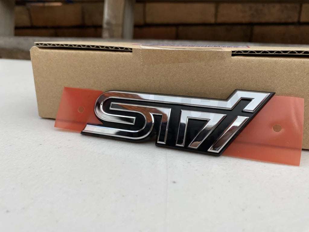 Sti Rear Emblem Badge Chrome To Suit Subaru Legacy S401 Emblems Badges And Decals