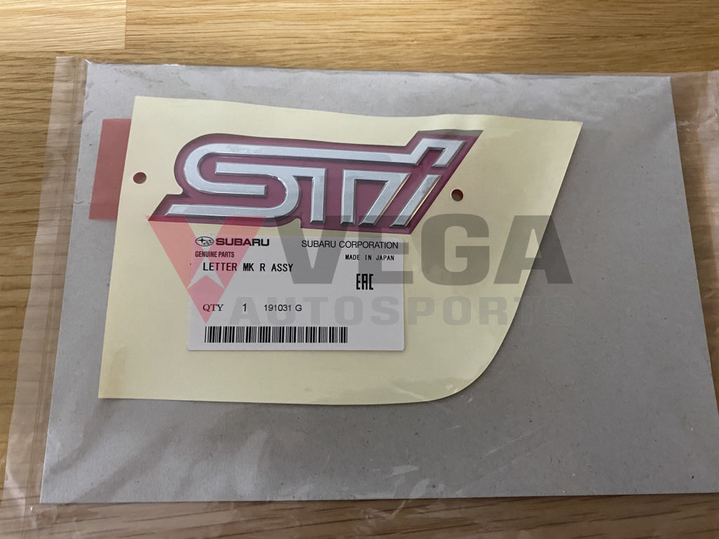 "STI" Rear Truck Emblem Ornament to suit Subaru Impreza WRX 2001 - 2004 - Vega Autosports