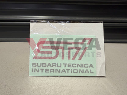 STI Sticker B Cherry Red STSG14100291 Emblems Badges and Decals