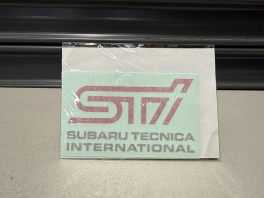 STI Sticker B Cherry Red STSG14100291 Emblems Badges and Decals