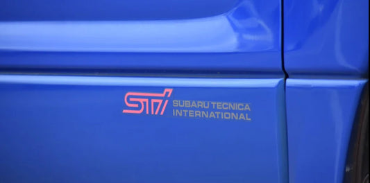 ’Sti Subaru Tecnica International’ Door Decal Lhs & Rhs To Suit Forester Sg9 Sti 93063Sa030