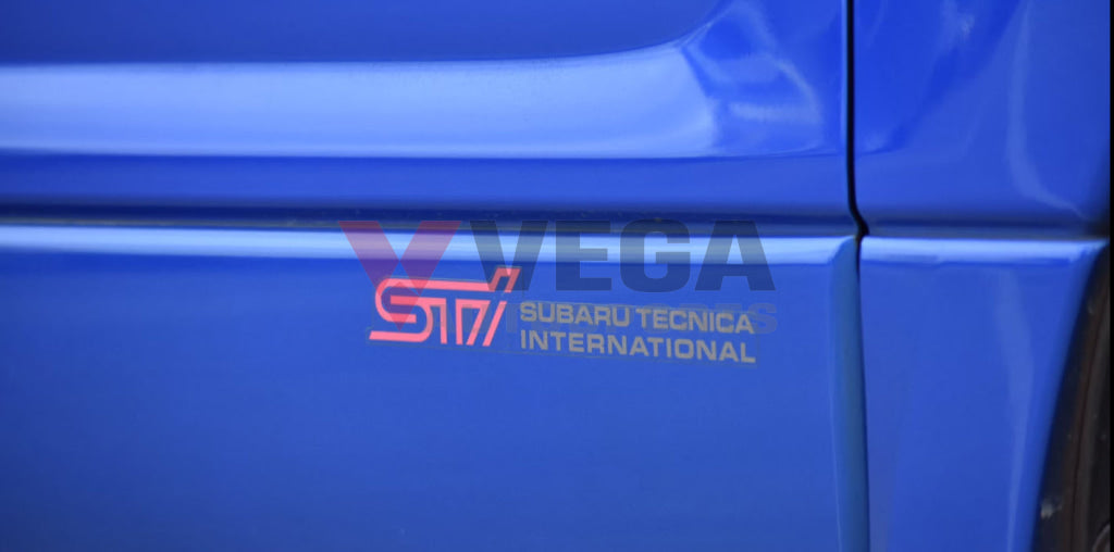 ’Sti Subaru Tecnica International’ Door Decal Lhs & Rhs To Suit Forester Sg9 Sti 93063Sa030