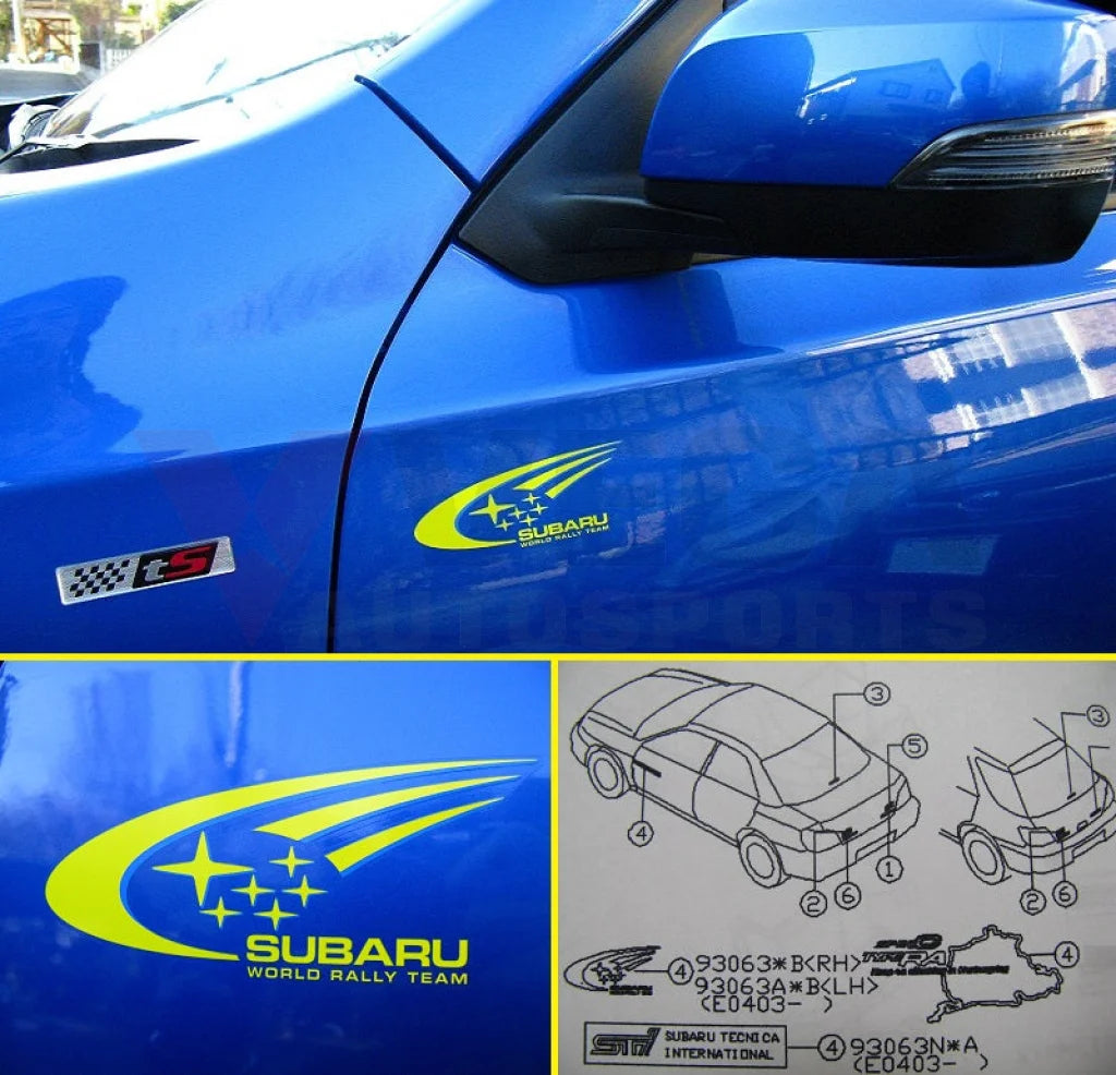 Sti Subaru Tecnica International Door Decal Lhs & Rhs To Suit Wrx Sti Gdb Emblems Badges And Decals