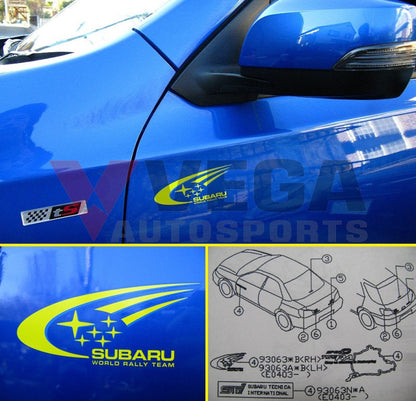 Sti Subaru Tecnica International Door Decal Lhs & Rhs To Suit Wrx Sti Gdb Emblems Badges And Decals