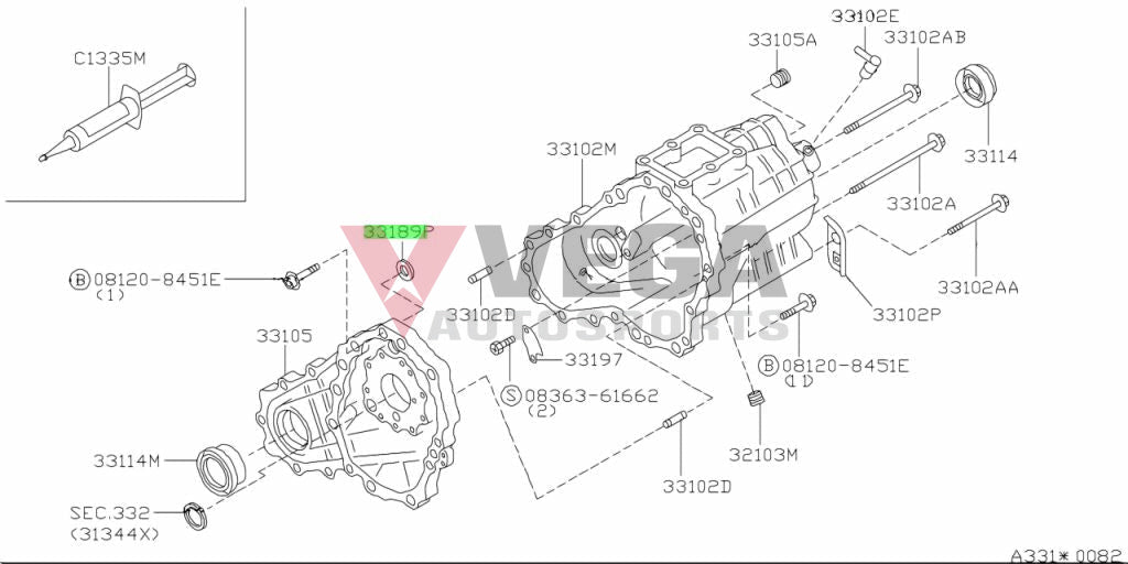 Striking Rod Oil Seal To Suit Nissan Skyline R32 / R33 Gtr 33189-05U00 Gearbox And Transmission