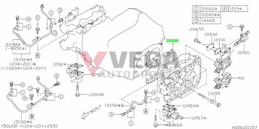 Subaru Oem 2.5L Head Gasket 0.56Mm Set (2-Piece) To Suit Wrx/Sti 06-07 11044Aa642 Engine