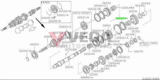 Synchro Baulk Ring 1St Gear To Suit Nissan Rb25Det Rb26Dett Vg30Dett 32604-23P60 Gearbox And