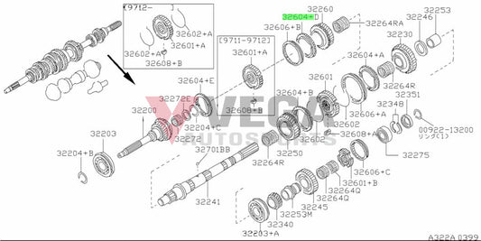 Synchro Baulk Ring 3Rd Gear To Suit Nissan R33 Gtr Series 3 / R34 Gt-T Gearbox 32604-30P61 And