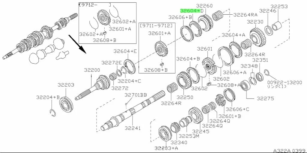 Synchro Baulk Ring 3Rd Gear To Suit Nissan R33 Gtr Series 3 / R34 Gt-T Gearbox 32604-30P61 And