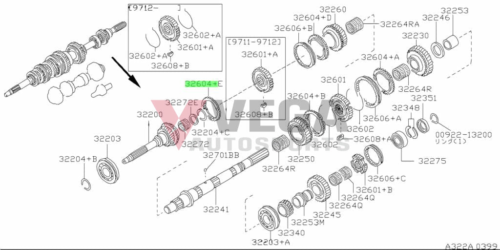 Synchro Baulk Ring 4Th Gear To Suit Nissan R33 Gtr Series 3 / R34 Gt-T Gearbox 32604-40P61 And