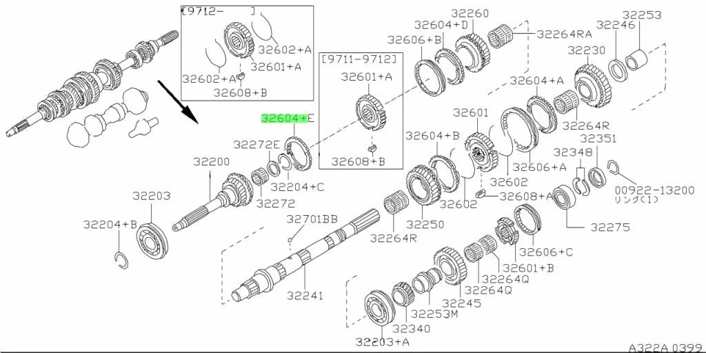 Synchro Baulk Ring 4Th Gear To Suit Nissan R33 Gtr Series 3 / R34 Gt-T Gearbox 32604-40P61 And