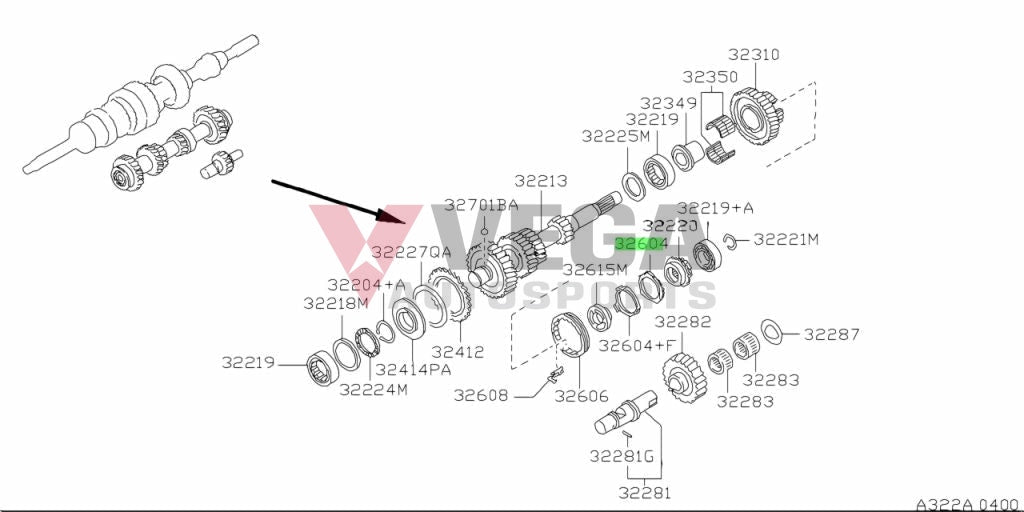 Synchro Baulk Ring 5Th Gear To Suit Nissan R33 Gtr Series 3 / R34 Gt-T Gearbox 32614-30P60 And