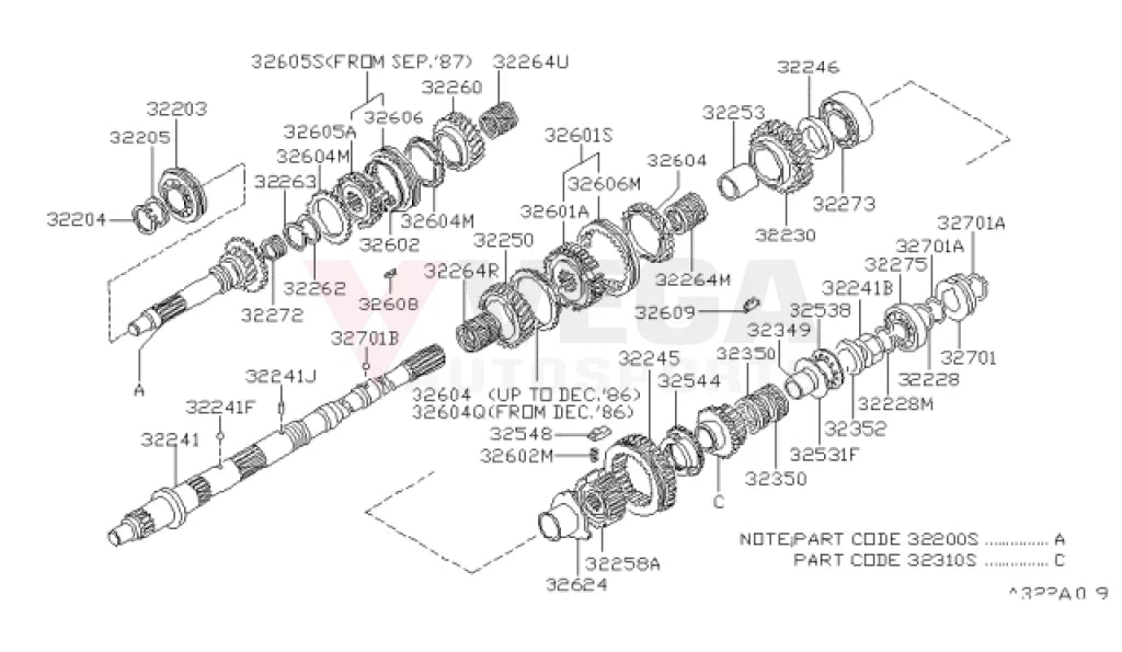 Synchroniser Shift Insert To Suit Nissan Skyline R33 Gtr Series 3 / R34 Gt-T 32609-70L15 Gearbox