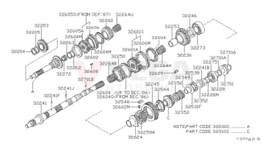 Synchroniser Shift Insert To Suit Nissan Skyline R33 Gtr Series 3 / R34 Gt-T 32609-70L15 Gearbox