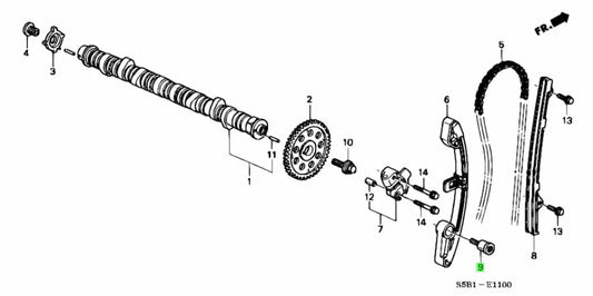 Tensioner Pivot Bolt To Suit Honda K Series Engines 90003-Pna-000 Engine