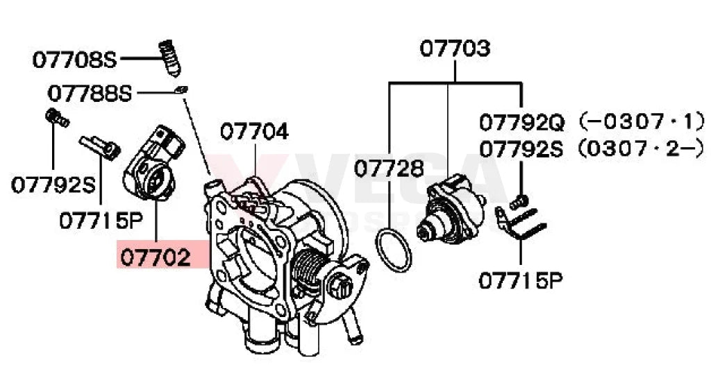 Throttle Position Sensor To Suit Mitsubishi Lancer Evolution 7 / 8 9 Ct9A Md628074 Electrical