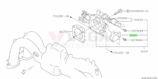 Throttle Position Sensor to suit Subaru Impreza GC8 GF8 98-00 22633AA161 Electrical
