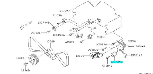 Timing Belt Idler Pulley To Suit Subaru Impreza Wrx/Sti 2014-2021 Forester 2003-2013 13073Aa230