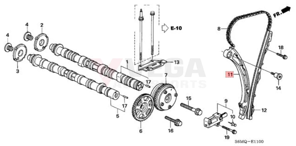 Timing Chain Guide Arm To Suit Honda K24 Engine 14520-Raa-A01