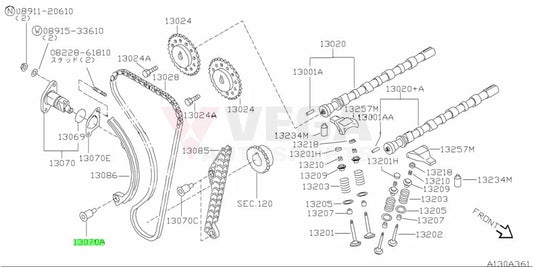 Timing Chain Guide Bolt (Adjustable) To Suit Nissan S13/S14/S15 Silvia & 180Sx/200Sx (Sr20)
