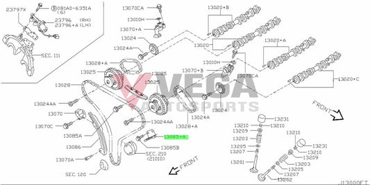 Timing Chain Guide Lhs To Suit Nissan 350Z Z33 Vg35De/Vg35Hr 13085-Al511 Engine