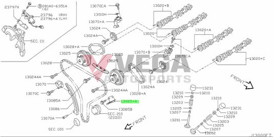 Timing Chain Guide Lhs To Suit Nissan 350Z Z33 Vg35De/Vg35Hr 13085-Al511 Engine