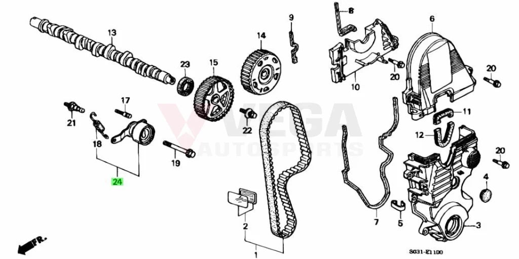 Timing Spring Tensioner To Suit D-Series Non Vtec Engine 14520-P2A-305