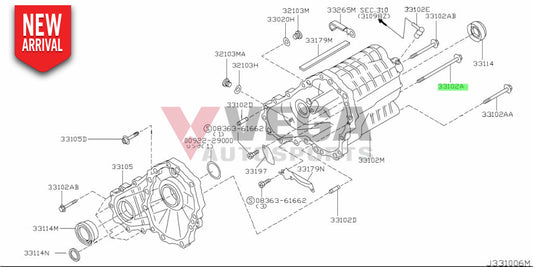 Transfer Case Bolt To Suit Nissan R32 / R33 R34 Gtr 33201-23U0E Gearbox And Transmission